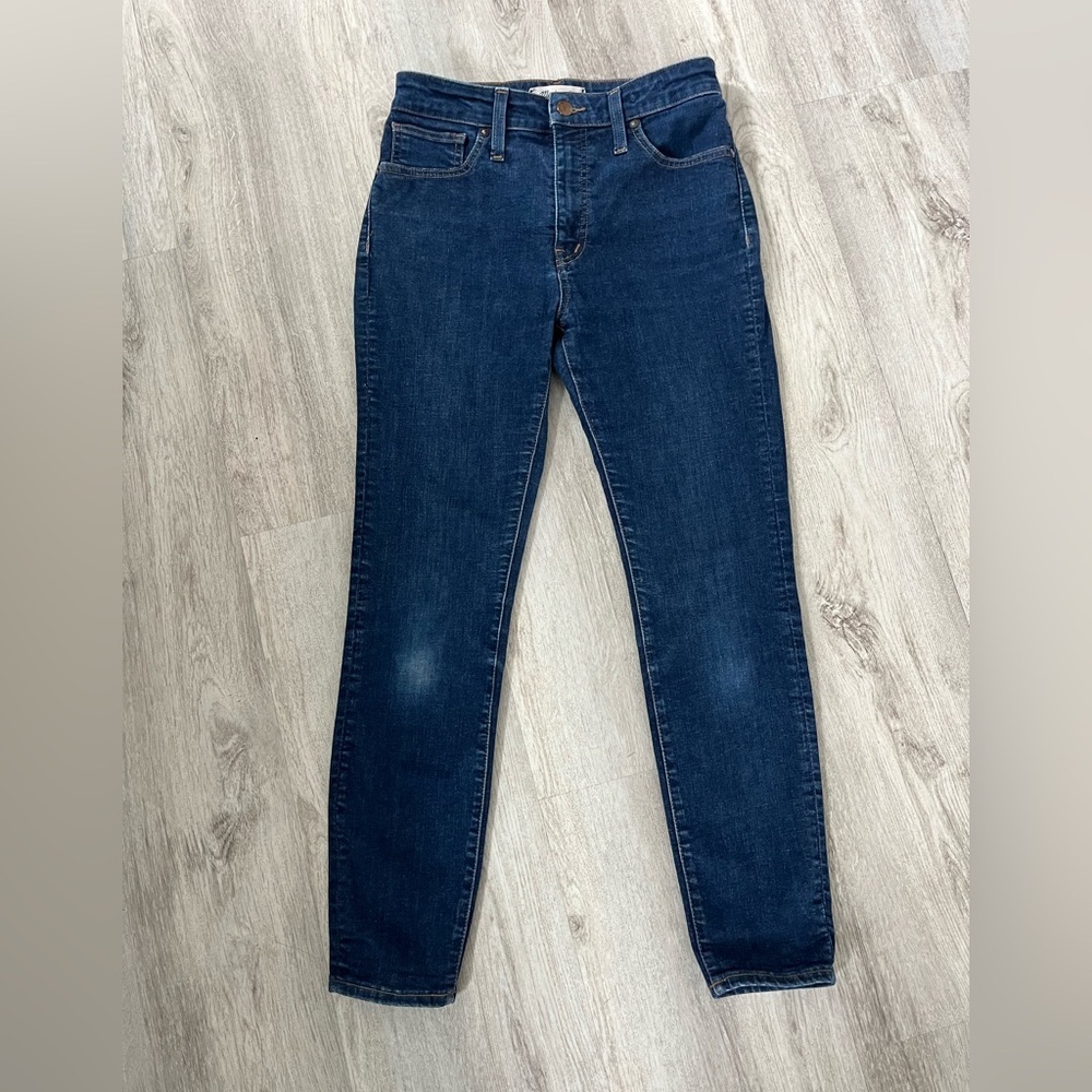 Madewell Curvy High Rise Skinny Jeans size 27p Dark wash